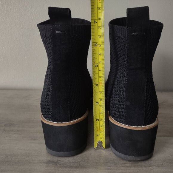 Eileen Fisher - black low wedge ankle boots booties - EUC - size 8.5 - Picture 5 of 7